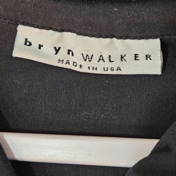 Bryn Walker Shirt Size Large Black Button-Up Oversized Tunic Lagenlook Relaxed - Picture 4 of 10